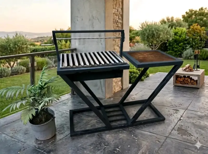 Parrilla de acero modernaen V - 3