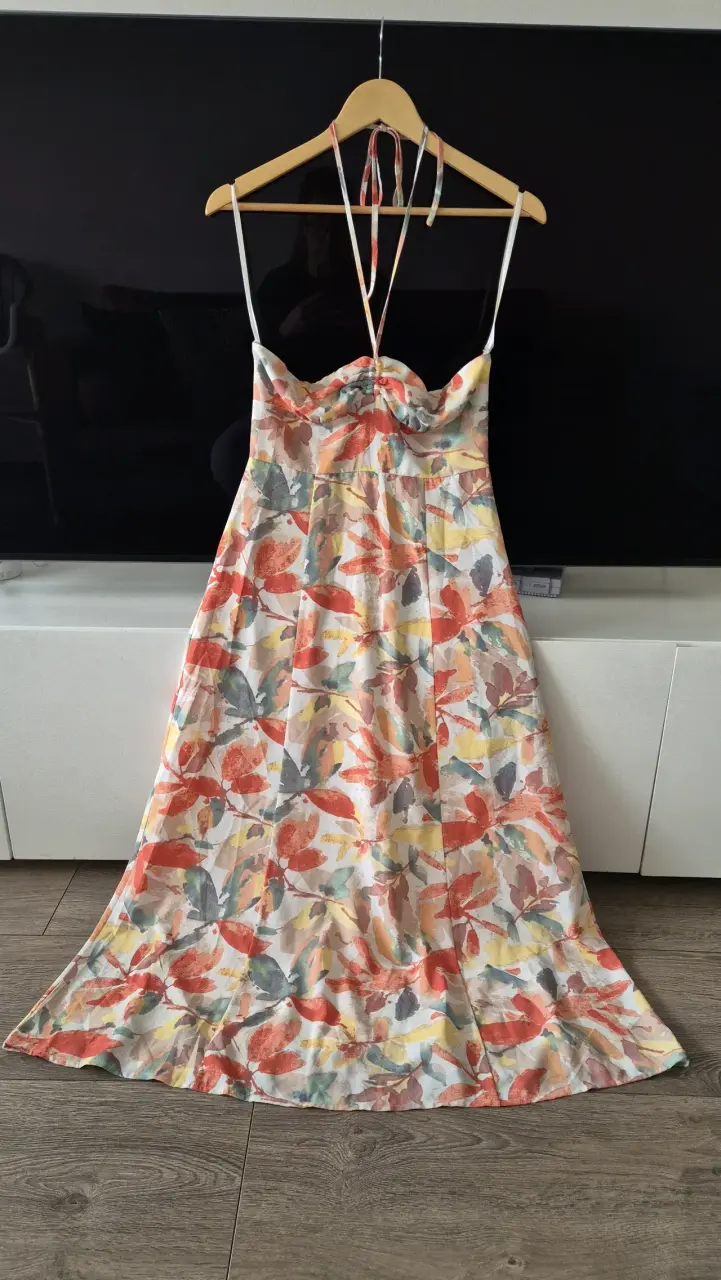 Vestido largo floral multicolor - 4