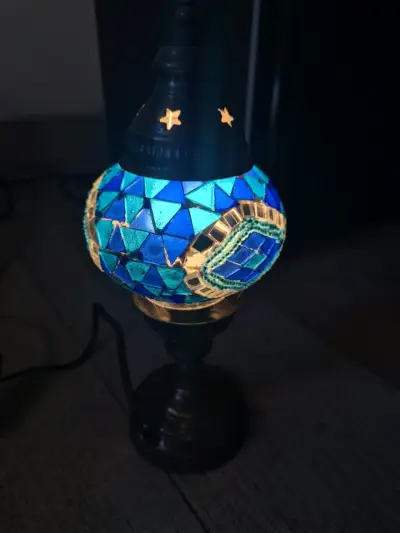 Lámpara de turca azul, tamaño s - miniatura 2