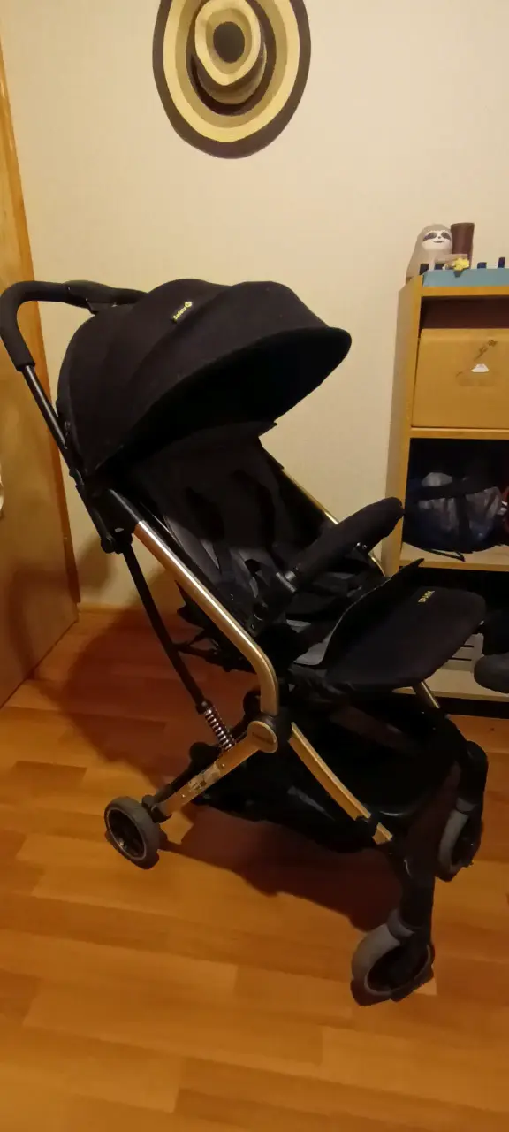 Coche de bebé plegable negro - Safety - 1