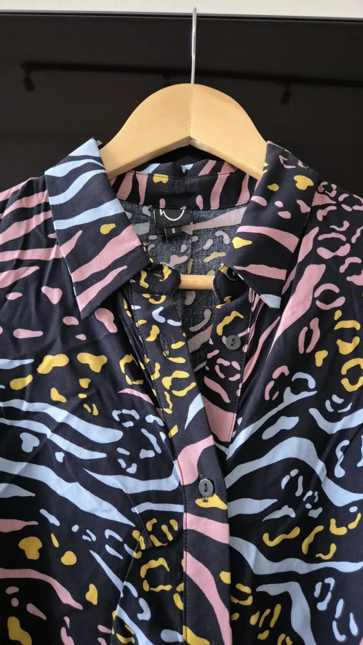 Vestido camisero estampado colorido - 3