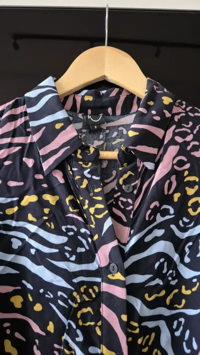 Vestido camisero estampado colorido - miniatura 3