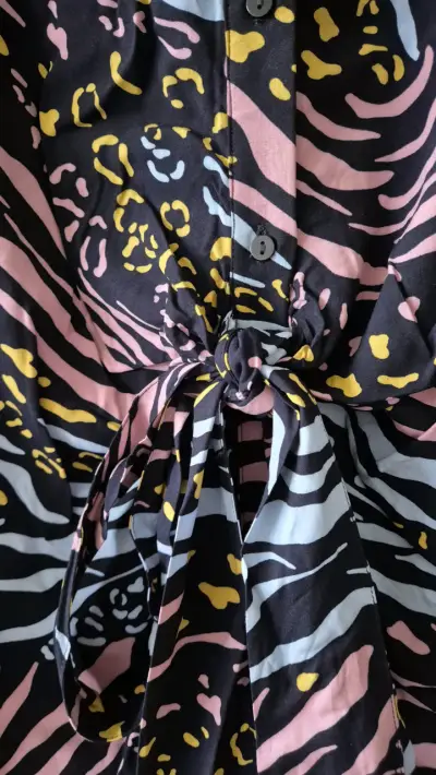 Vestido camisero estampado colorido - miniatura 4