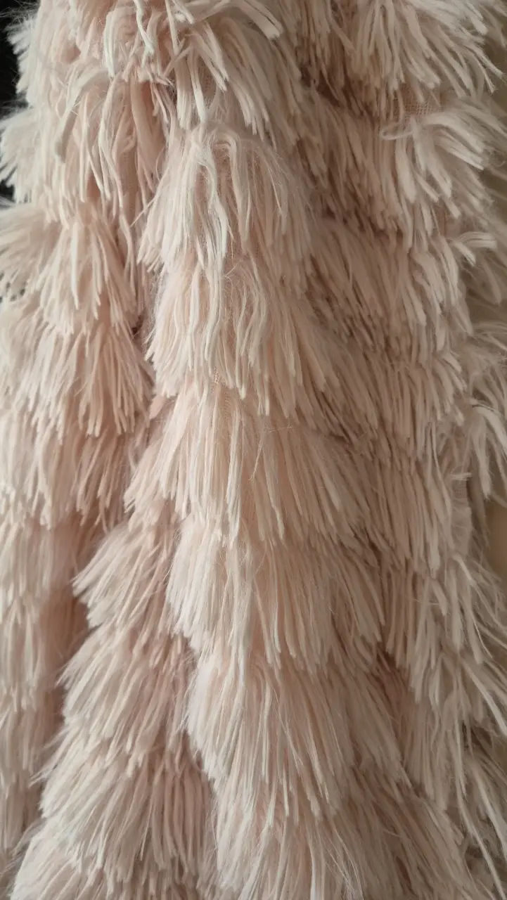 Cardigans de peluche rosada - 2