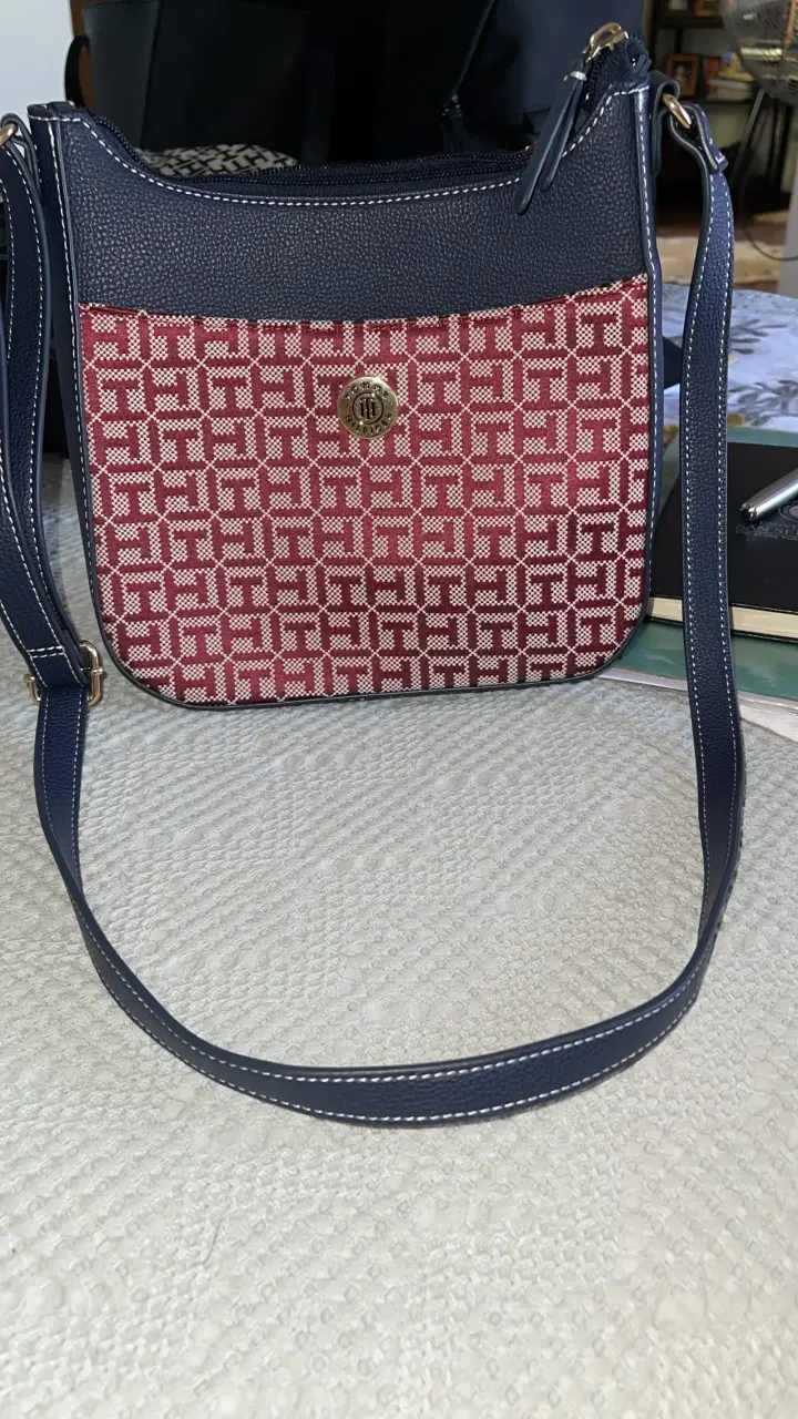 Cartera estampada azul y rojo - 2