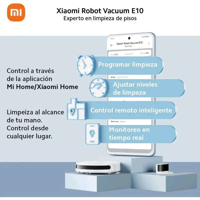 Aspiradora robot Xiaomi blanca - 3