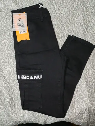 Pantalones negros de mezclilla X&D - miniatura 1