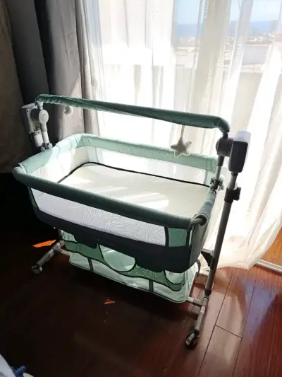 Cuna colecho verde ajustable - miniatura 3