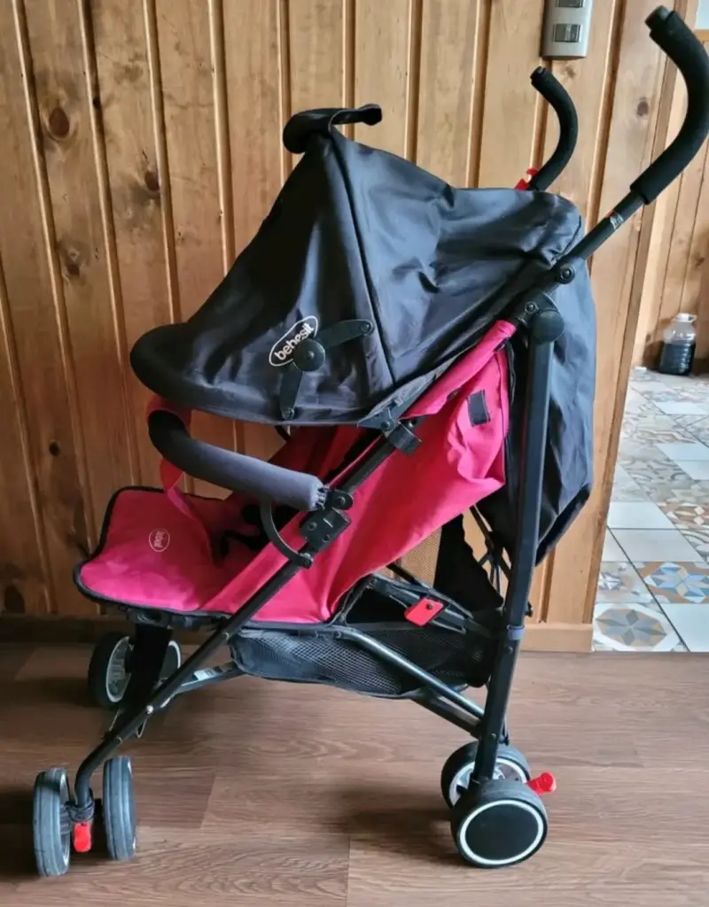 Coche para bebé plegable rosado - 2