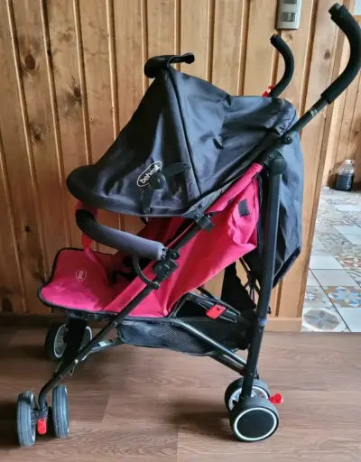 Coche para bebé plegable rosado - miniatura 2