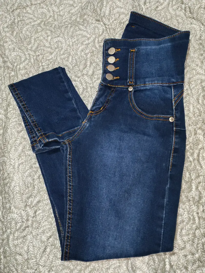 Jeans azul oscuro elegantes mujer - 2