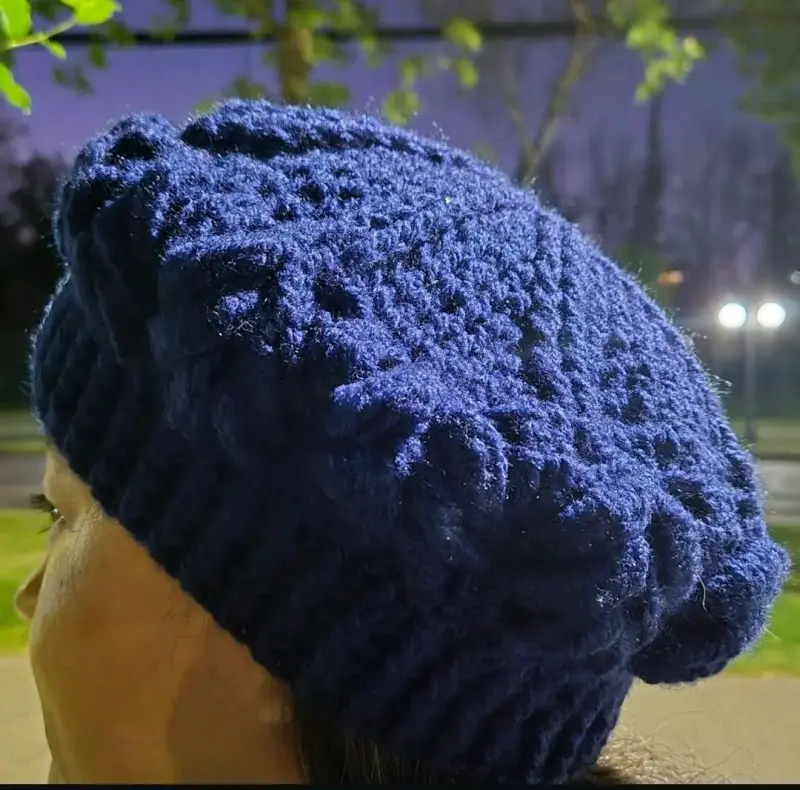 Boina tejida azul oscuro - 2