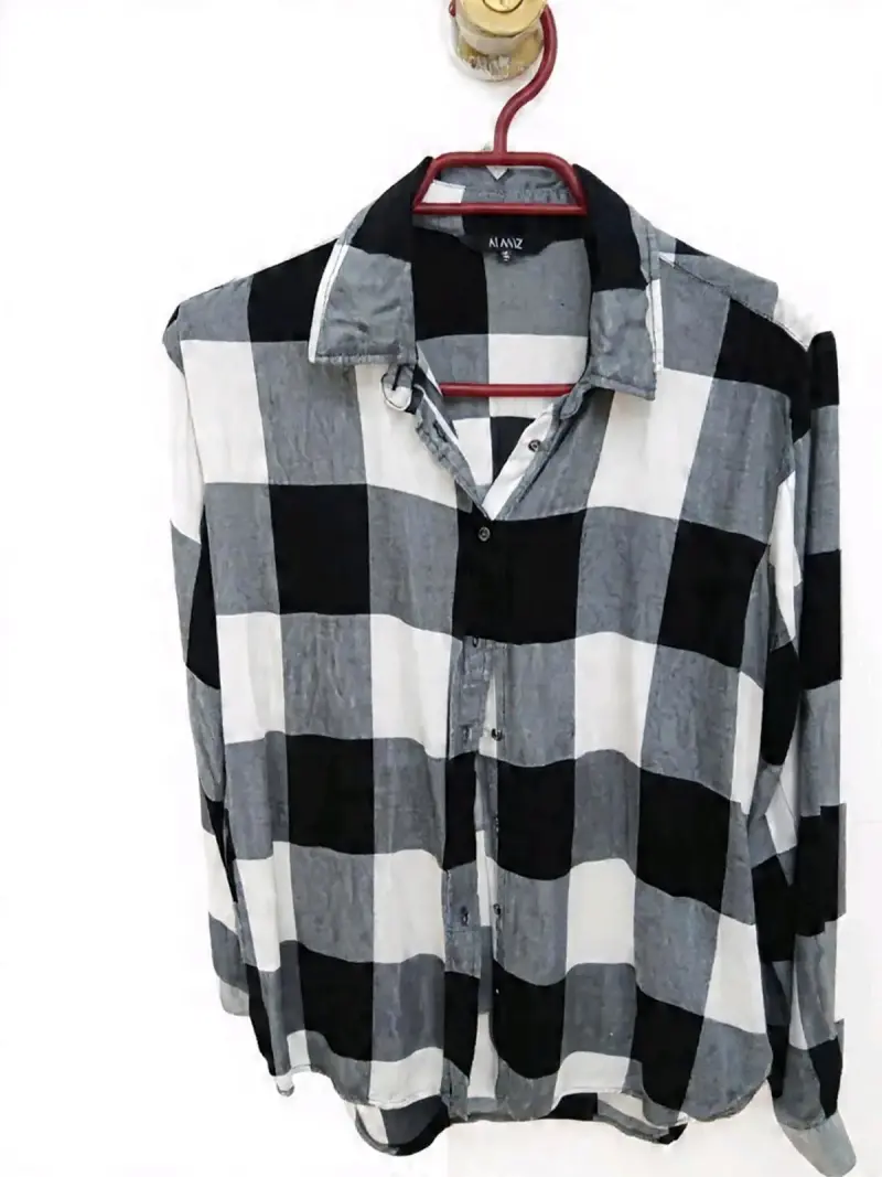 Camisa cuadros blanco y negro Alaniz