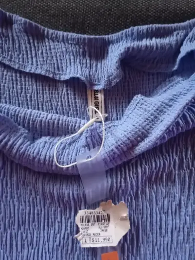 Top azul con textura - miniatura 2