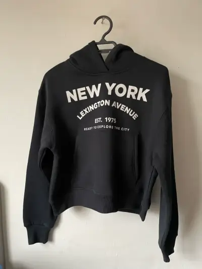 Polerón negro con capucha New York - miniatura 1