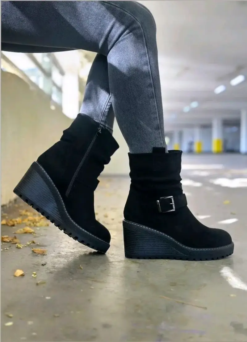 Botines negros con plataforma