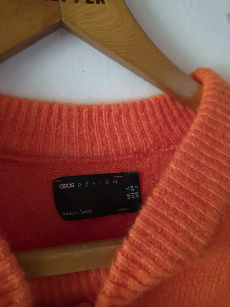 Suéter naranja ASOS talla 34 oversize - 2