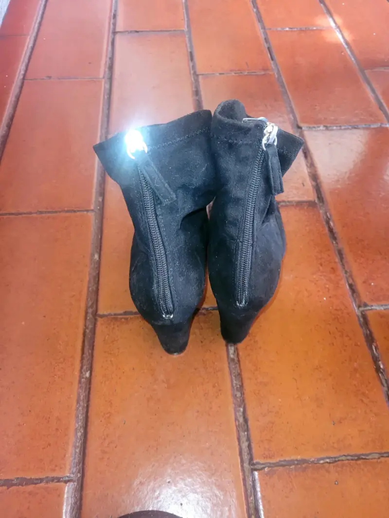 Botines negros con cierre - 1