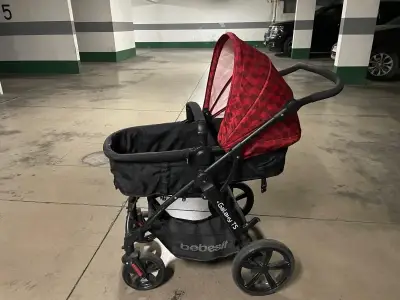 Coche de bebé Bebesit rojo y negro - miniatura 1