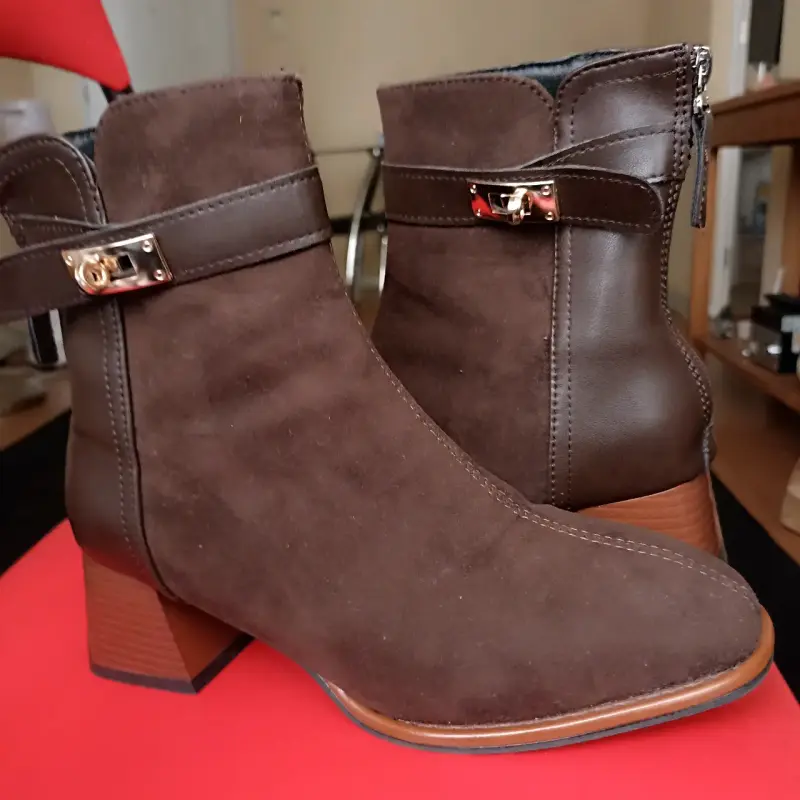 Botines de gamuza marrón N°38 - 1