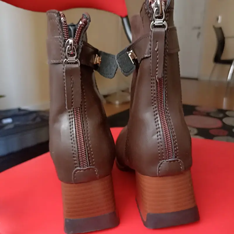 Botines de gamuza marrón N°38 - 3