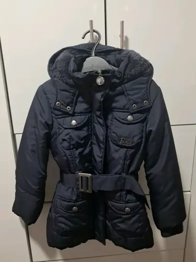 Parka azul con cinturon Barbie talla 6 - miniatura 1