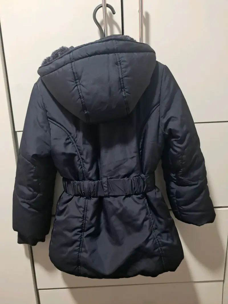 Parka azul con cinturon Barbie talla 6 - 2