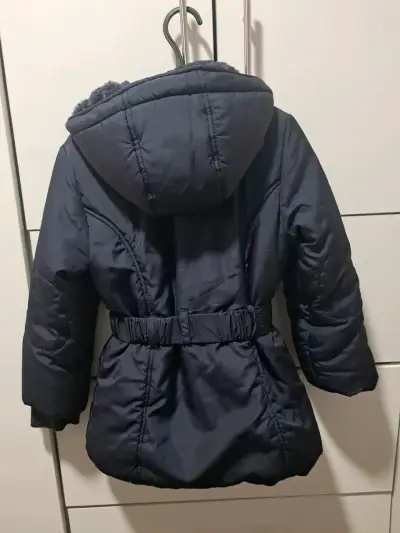 Parka azul con cinturon Barbie talla 6 - miniatura 2