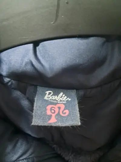 Parka azul con cinturon Barbie talla 6 - miniatura 3