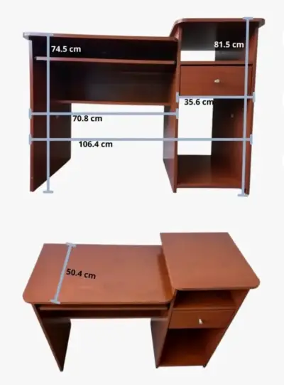 Escritorio de madera con cajón - miniatura 1