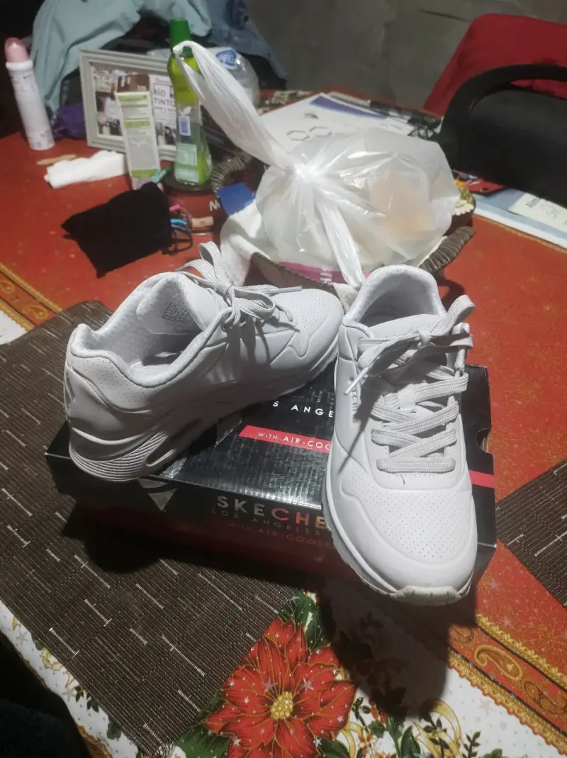 Zapatillas deportivas blancas con 2 posturas - 3