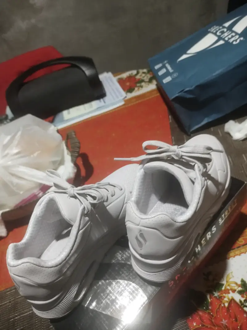 Zapatillas deportivas blancas con 2 posturas - 4