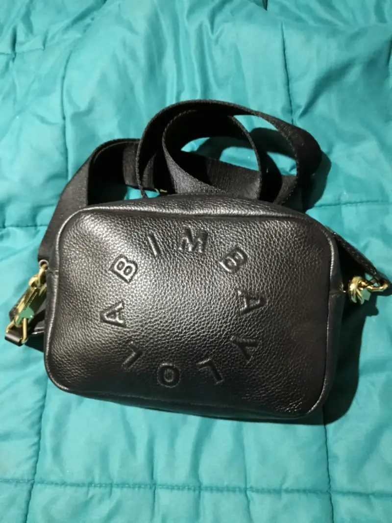 Bandolera negra de cuero - 1