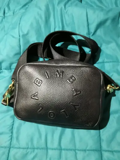 Bandolera negra de cuero - miniatura 1