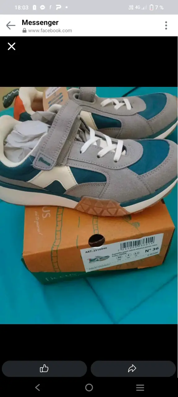 Zapatillas grises y verdes nuevas - 2