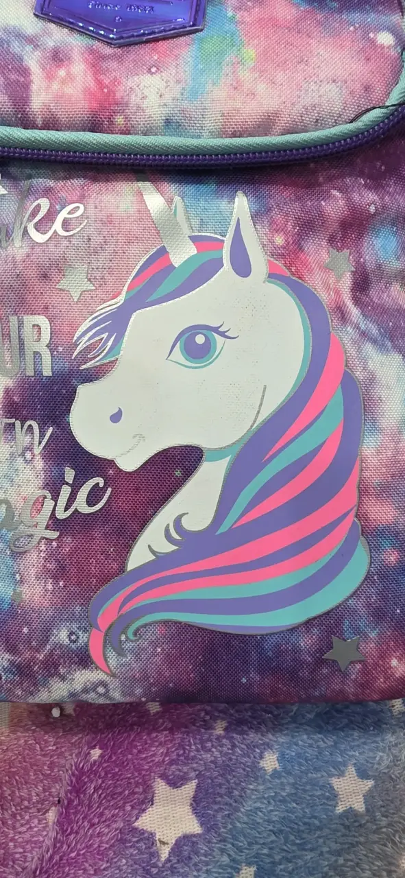 Mochila infantil unicornio galaxia - 4