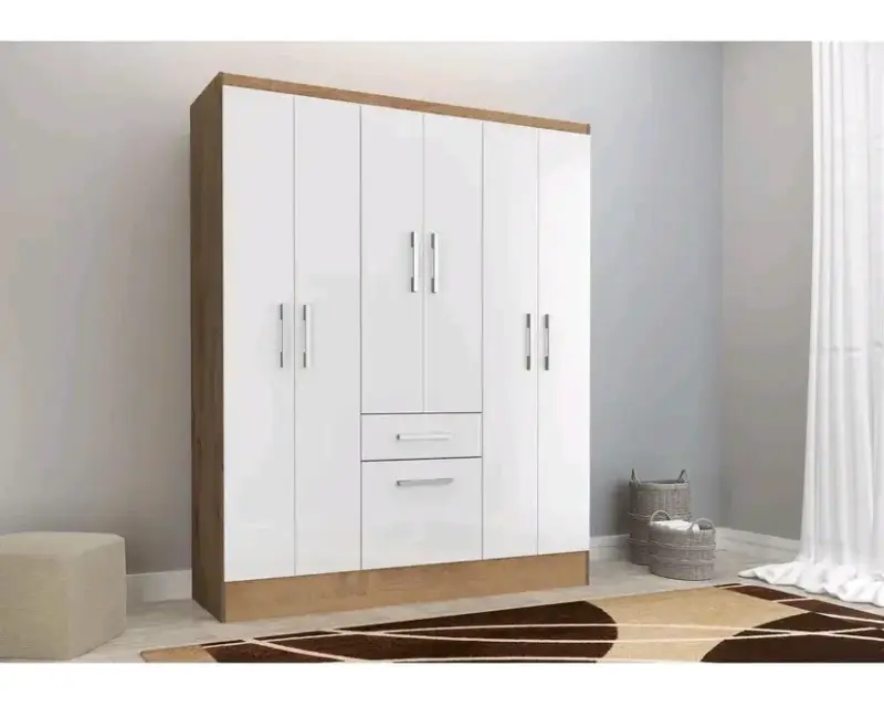 Closet de madera blanco y marrón - 1