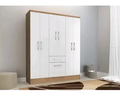 Closet de madera blanco y marrón - miniatura 1