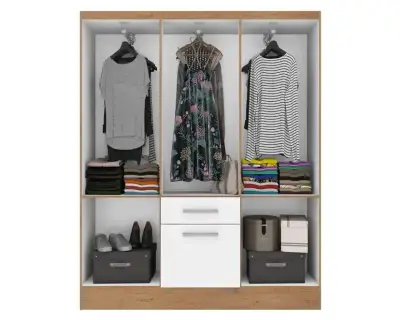 Closet de madera blanco y marrón - miniatura 3