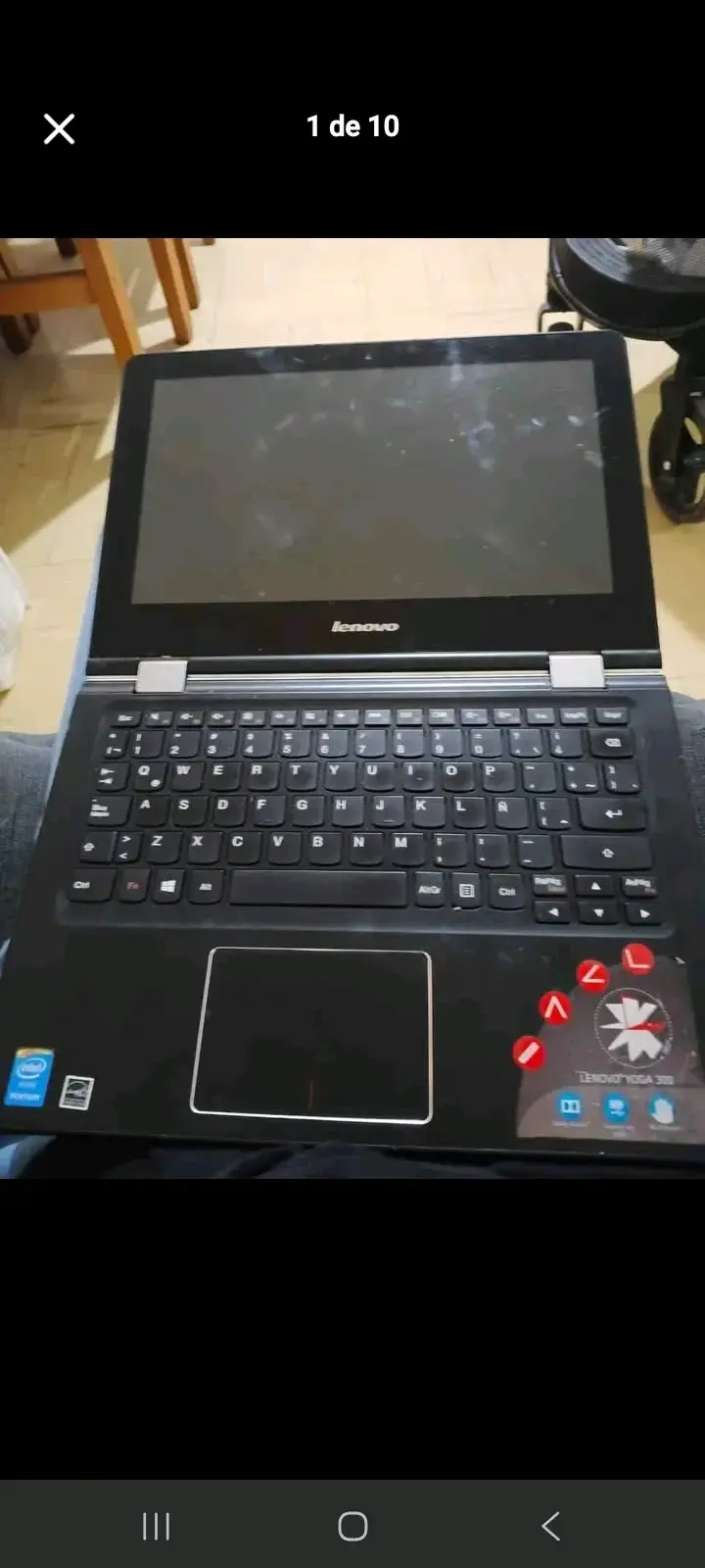 Laptop Lenovo blanca usada - 3