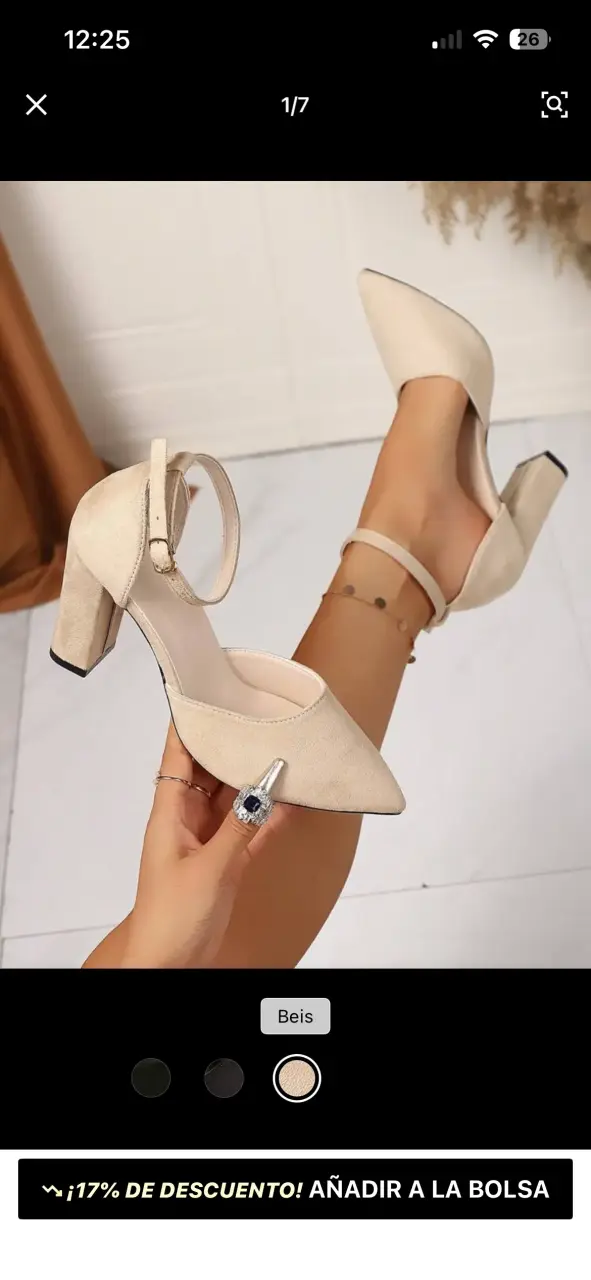 Zapatos de tacón beige elegantes - 4