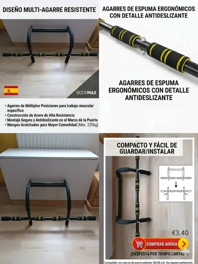 Barra De Dominadas Multifuncional Blu Fit - miniatura 1