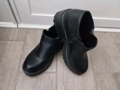 Botines de cuero negro azaleia - miniatura 1