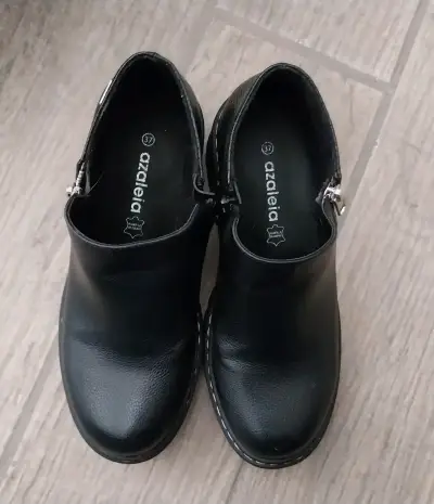 Botines de cuero negro azaleia - miniatura 4