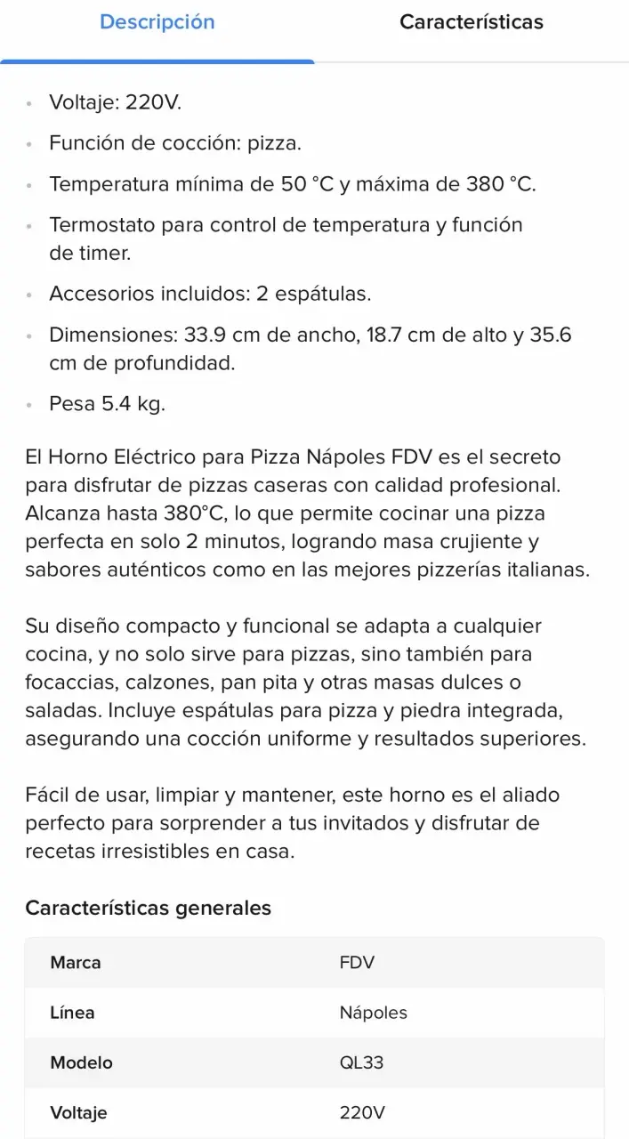 Horno eléctrico para pizza FDV - 3