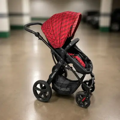 Coche de bebé Bebesit rojo y negro - miniatura 3