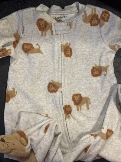 Pijama de bebé con leones - miniatura 3