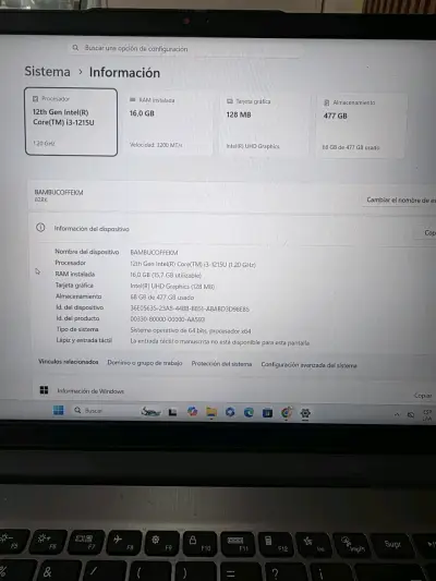 Notebook Lenovo gris - miniatura 2