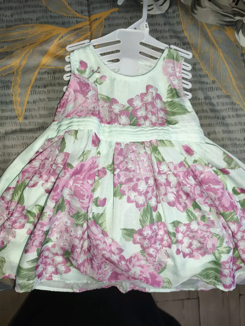 Vestido limonada floral para niña 18 meses chaleco - 2
