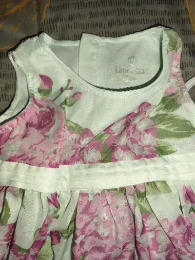 Vestido limonada floral para niña 18 meses chaleco - miniatura 3